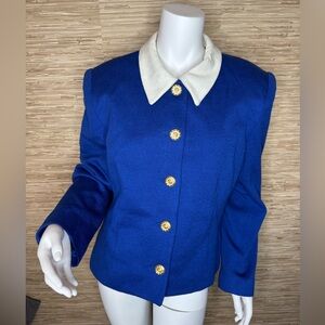 Vintage Oleg Cassini Button Fromt Sweater Size 14